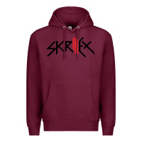 Burgundy white skrillex Premium Hoodie - ArtMosaic