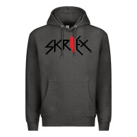 Charcoal Heather white skrillex Premium Hoodie - ArtMosaic