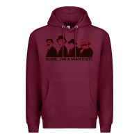 Burgundy sure i'm a marxist Premium Hoodie - ArtMosaic
