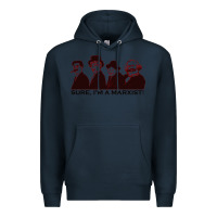 Navy sure i'm a marxist Premium Hoodie - ArtMosaic