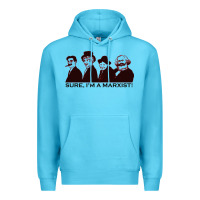 Ocean Blue sure i'm a marxist Premium Hoodie - ArtMosaic