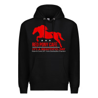 Red Pony Cafe, Funny Cute Horse Lover Premium Hoodie | Teevron
