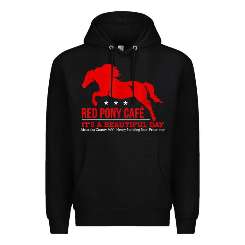 Red Pony Cafe, Funny Cute Horse Lover Premium Hoodie by ArtMosaic | Teevron