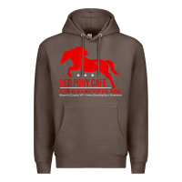 Coffee Red Pony Cafe, Funny cute horse lover Premium Hoodie - ArtMosaic