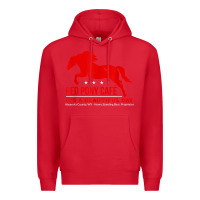 Red Red Pony Cafe, Funny cute horse lover Premium Hoodie - ArtMosaic