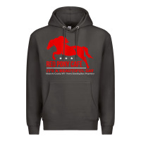 Smoke Red Pony Cafe, Funny cute horse lover Premium Hoodie - ArtMosaic