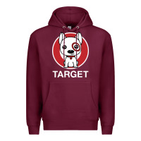 Burgundy target team member Premium Hoodie - ArtMosaic