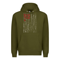 Army Green Seether Bone Flag Premium Hoodie - ArtMosaic