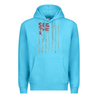 Ocean Blue Seether Bone Flag Premium Hoodie - ArtMosaic