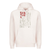 Pale Pink Seether Bone Flag Premium Hoodie - ArtMosaic