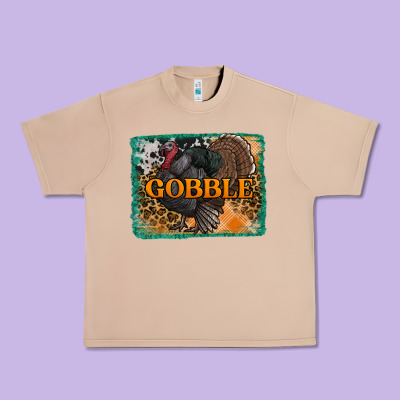Thanksgiving Turkey Gobble With Background Urban Heavy Tee Designed By Ranaportraitstore