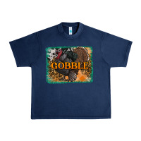 Navy thanksgiving turkey gobble with background Urban Heavy Tee - RanaPortraitStore