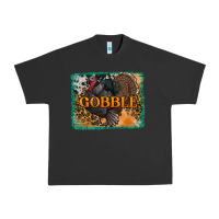 Pigment Black thanksgiving turkey gobble with background Urban Heavy Tee - RanaPortraitStore