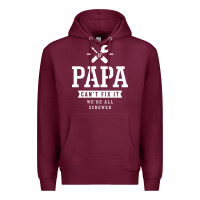 Burgundy If Papa Can't Fix It We're All Screwed - Fathers Day Premium Hoodie - ArtMosaic