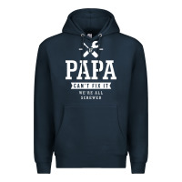 Navy If Papa Can't Fix It We're All Screwed - Fathers Day Premium Hoodie - ArtMosaic