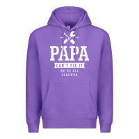 Purple If Papa Can't Fix It We're All Screwed - Fathers Day Premium Hoodie - ArtMosaic