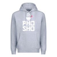 Heather Grey pho sho foodie asian food humor chopsticks funny Premium Hoodie - ArtMosaic