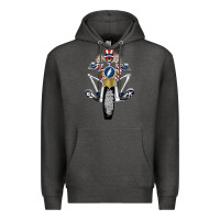 Charcoal Heather grateful motor ber Premium Hoodie - ArtMosaic