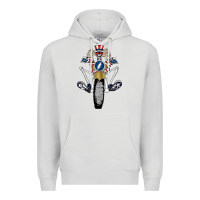 Dove Grey grateful motor ber Premium Hoodie - ArtMosaic