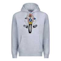 Heather Grey grateful motor ber Premium Hoodie - ArtMosaic