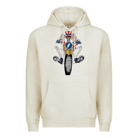 Oatmeal Heather grateful motor ber Premium Hoodie - ArtMosaic