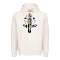 Pale Pink grateful motor ber Premium Hoodie - ArtMosaic