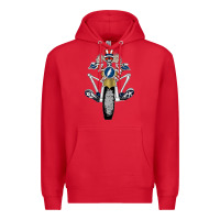 Red grateful motor ber Premium Hoodie - ArtMosaic