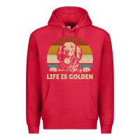 Cardinal Golden Retriever Dog Life is golden retro vintage Premium Hoodie - ArtMosaic