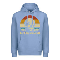 Colony Blue Golden Retriever Dog Life is golden retro vintage Premium Hoodie - ArtMosaic