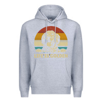 Heather Grey Golden Retriever Dog Life is golden retro vintage Premium Hoodie - ArtMosaic
