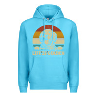 Ocean Blue Golden Retriever Dog Life is golden retro vintage Premium Hoodie - ArtMosaic