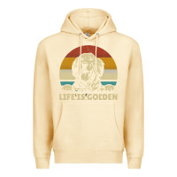 Pina Colada Golden Retriever Dog Life is golden retro vintage Premium Hoodie - ArtMosaic