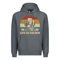 Rock Golden Retriever Dog Life is golden retro vintage Premium Hoodie - ArtMosaic