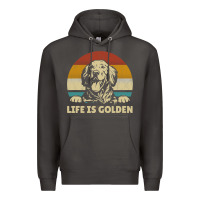 Smoke Golden Retriever Dog Life is golden retro vintage Premium Hoodie - ArtMosaic