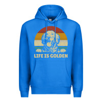 True Royal Golden Retriever Dog Life is golden retro vintage Premium Hoodie - ArtMosaic