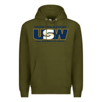 Army Green United Steelworkers - Unity and Strength for Worke Premium Hoodie - ArtMosaic