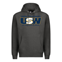 Charcoal Heather United Steelworkers - Unity and Strength for Worke Premium Hoodie - ArtMosaic