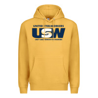 Mustard United Steelworkers - Unity and Strength for Worke Premium Hoodie - ArtMosaic