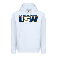 White United Steelworkers - Unity and Strength for Worke Premium Hoodie - ArtMosaic