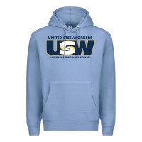 Colony Blue United Steelworkers - Unity and Strength for Worke Premium Hoodie - ArtMosaic