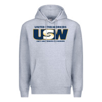 Heather Grey United Steelworkers - Unity and Strength for Worke Premium Hoodie - ArtMosaic