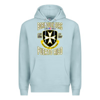 Blue Mist Borinqueneers Puerto Rico Flag Honor Et Fidelitas Premium Hoodie - ArtMosaic