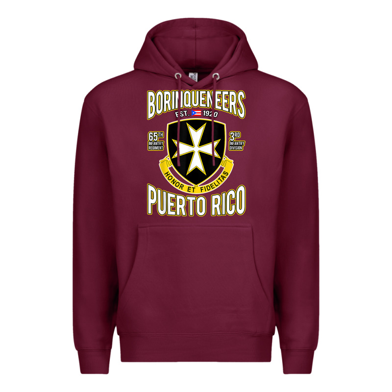Borinqueneers Puerto Rico Flag Honor Et Fidelitas Premium Hoodie by ArtMosaic | Teevron