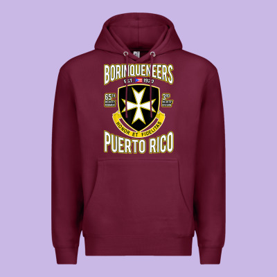 Borinqueneers Puerto Rico Flag Honor Et Fidelitas Premium Hoodie Designed By Artmosaic
