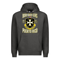 Charcoal Heather Borinqueneers Puerto Rico Flag Honor Et Fidelitas Premium Hoodie - ArtMosaic
