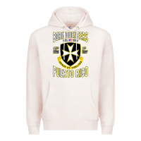 Pale Pink Borinqueneers Puerto Rico Flag Honor Et Fidelitas Premium Hoodie - ArtMosaic