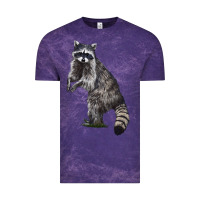Cloud Purple Raccoon Illustrations Vintage Tee - LillyAllenDesigns