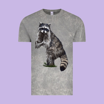 Raccoon Illustrations Vintage Tee Designed By Lillyallendesigns