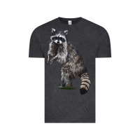 Vintage Black Raccoon Illustrations Vintage Tee - LillyAllenDesigns