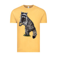 Vintage Mustard Raccoon Illustrations Vintage Tee - LillyAllenDesigns